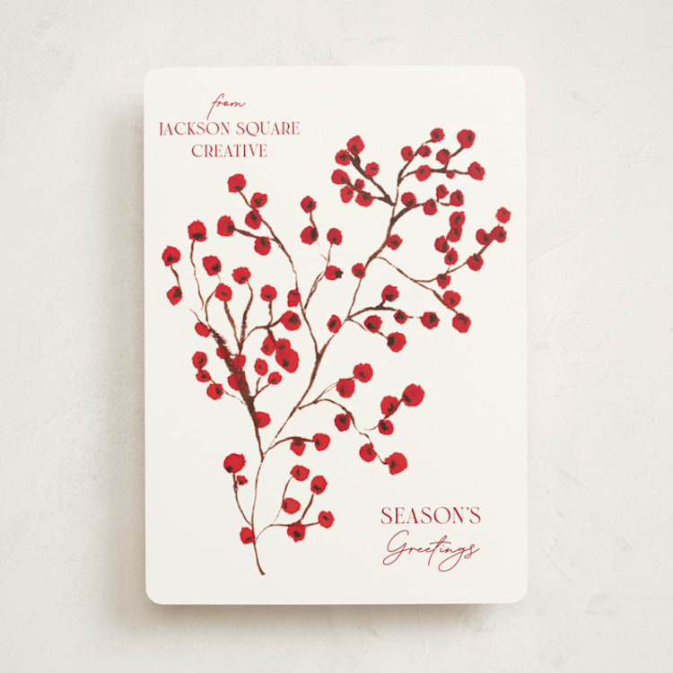 "Berry" - Holiday Cards in Snow by Gwen Bedat - Front