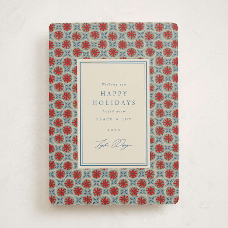 "Yarrow" - Holiday Cards in Poinsettia by Amy Kross - Front