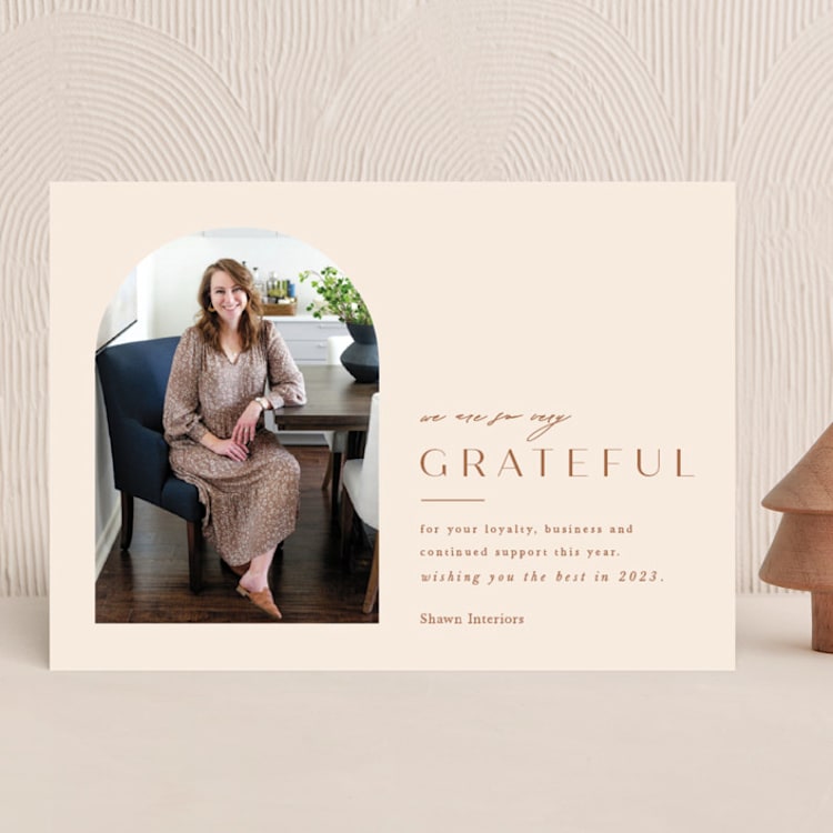"Corporate Clean" - Holiday Cards in Ginger Bread by Mansi Verma - Front