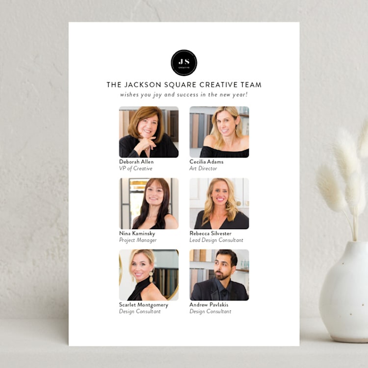 "Team Greetings" - Holiday Cards in Ink by Meggy Masters - Front