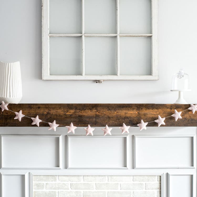 "Star Garland (Pink, 6 feet)" - Garlands in pink by Nivas Collection