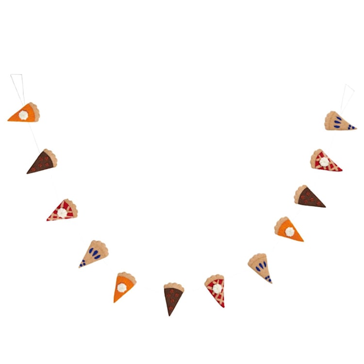 "Felt Pie Garland" - Garlands in multicolor by Global Goods Partners