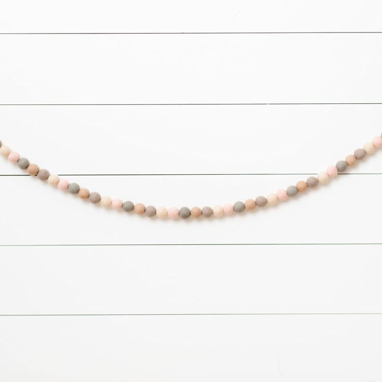 "Tinsel Felt Ball Garland" - Garlands in multicolor by aubry bennion