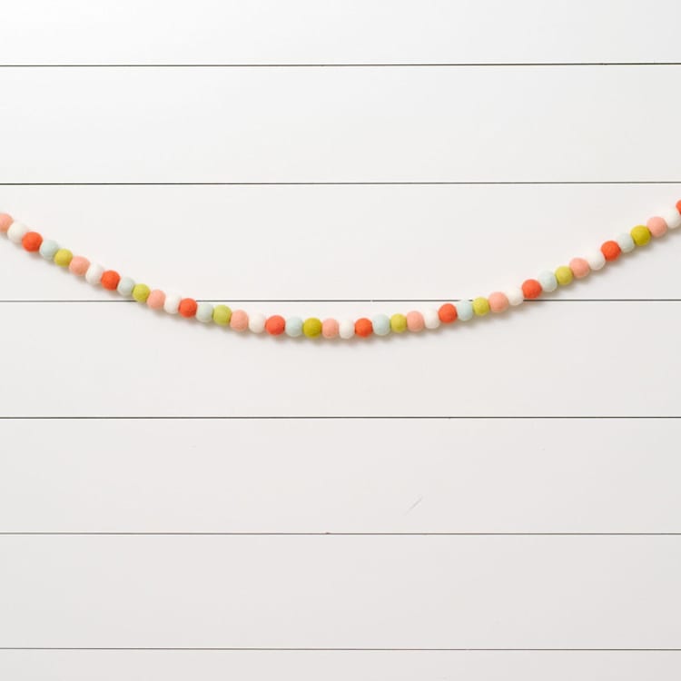 "Wonderland Felt Ball Garland" - Garlands in multicolor by aubry bennion