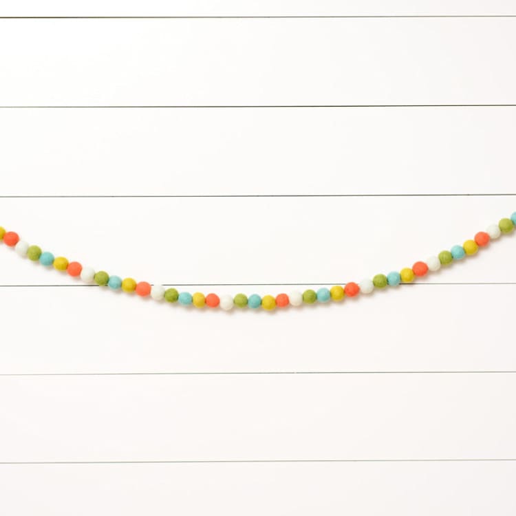"Prickly Pear Felt Ball Garland" - Garlands in multicolor by aubry bennion