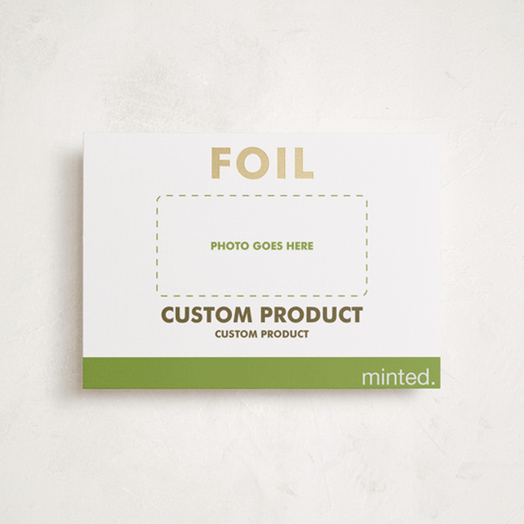 "Landscape Custom" - Holiday Cards in Gold by Minted - Front