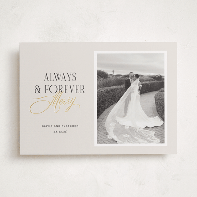 "always & forever" - Holiday Cards in Cream by Sara Hicks Malone - Front