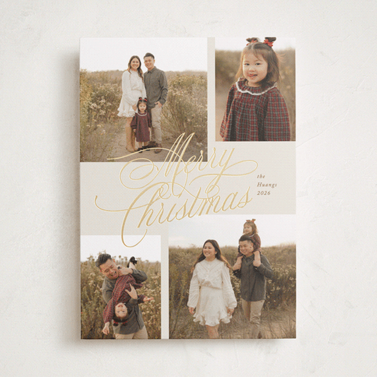"Elegant Four" - Holiday Cards in Cookie Dough by Brianne Larsen - Front