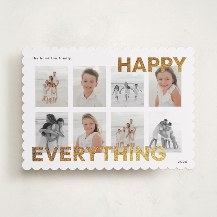 "Happy Everything" - Holiday Cards in Snow by Blustery August - Front