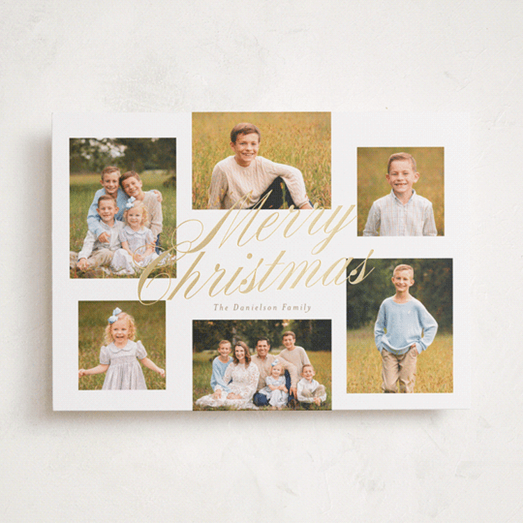 "scripted Christmas gallery" - Holiday Cards in Snow by Rebecca Durflinger - Front