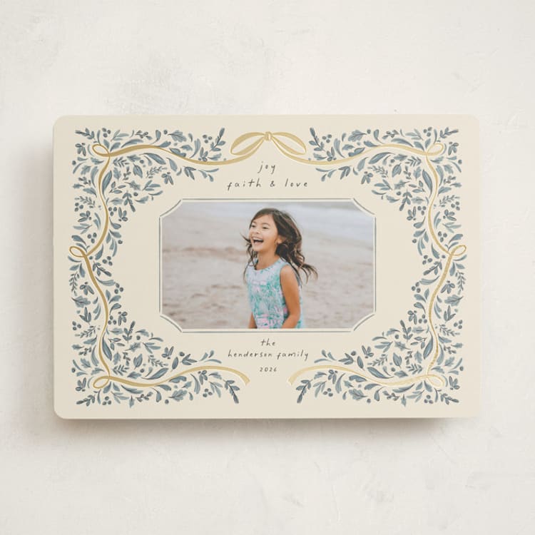 "joy fatih love" - Holiday Cards in Frost by Anne Ciotola - Front