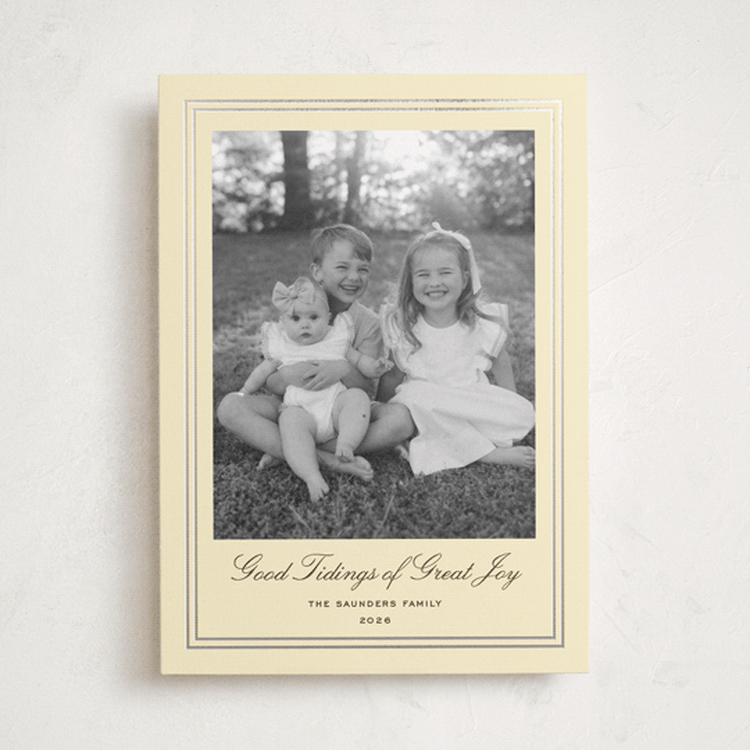 "Icing" - Holiday Cards in Buttercream by Megan Davis - Front