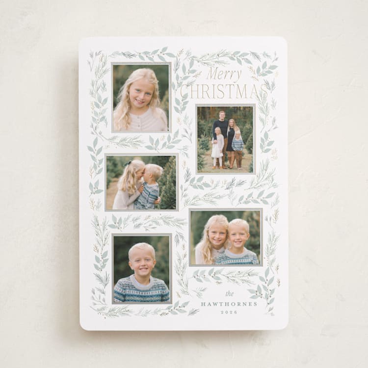 "evergreen gallery" - Holiday Cards in Snow by Rebecca Durflinger - Front