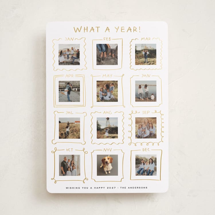 "Year Gallery" - Holiday Cards in Winter by Claudia Orengo - Front
