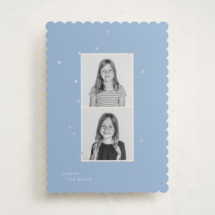 "duo shimmer" - Holiday Cards in Cornflower by Ellen Schlegelmilch - Front