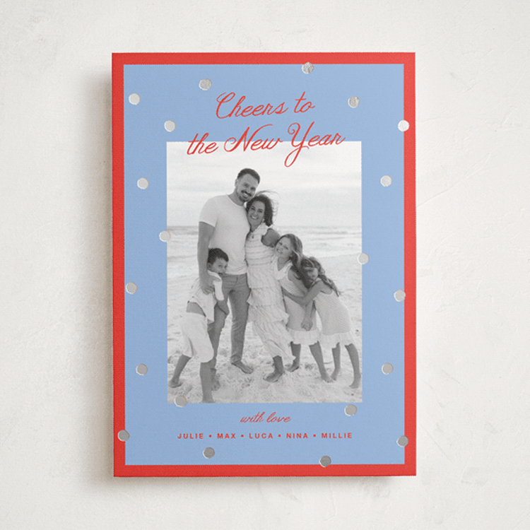 "Confetties" - Holiday Cards in Stocking by Pati Cascino - Front