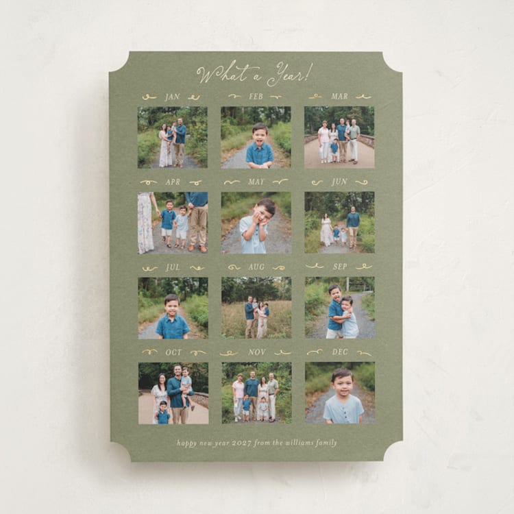 "Year Scribbles" - Holiday Cards in Mountain by Claudia Orengo - Front