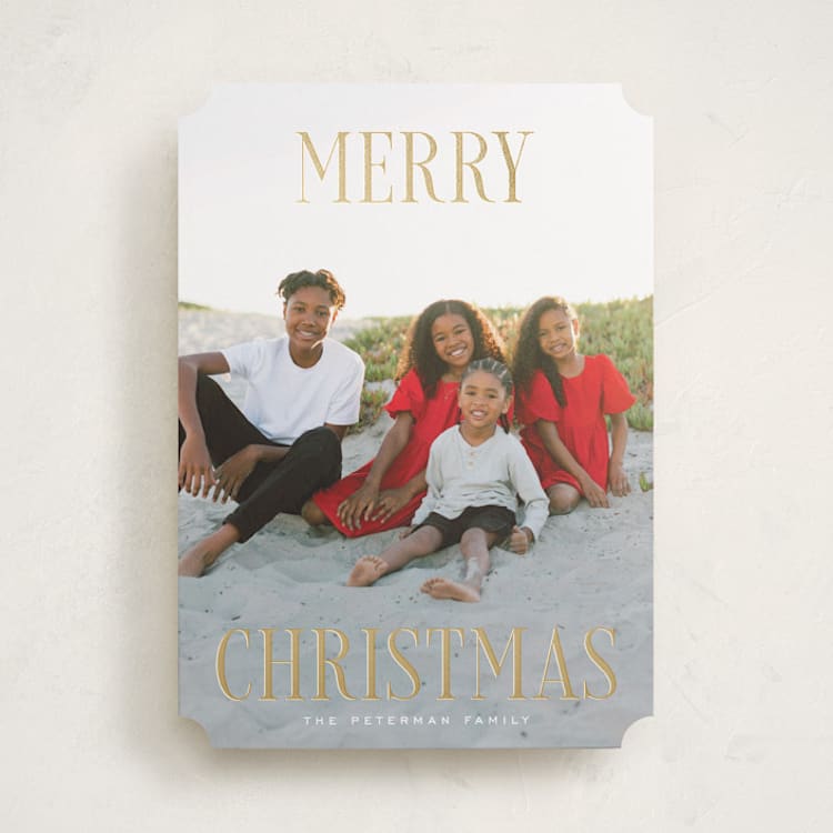 "Christmas" - Holiday Cards in Snow by Rebecca Durflinger - Front