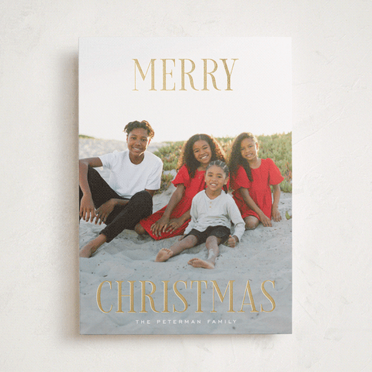 "Christmas" - Holiday Cards in Snow by Rebecca Durflinger - Front