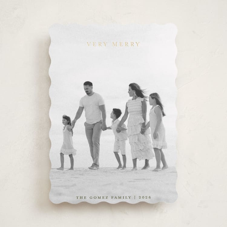 "Golden Merry" - Holiday Cards in Evergreen by Carolyn Hunt - Front