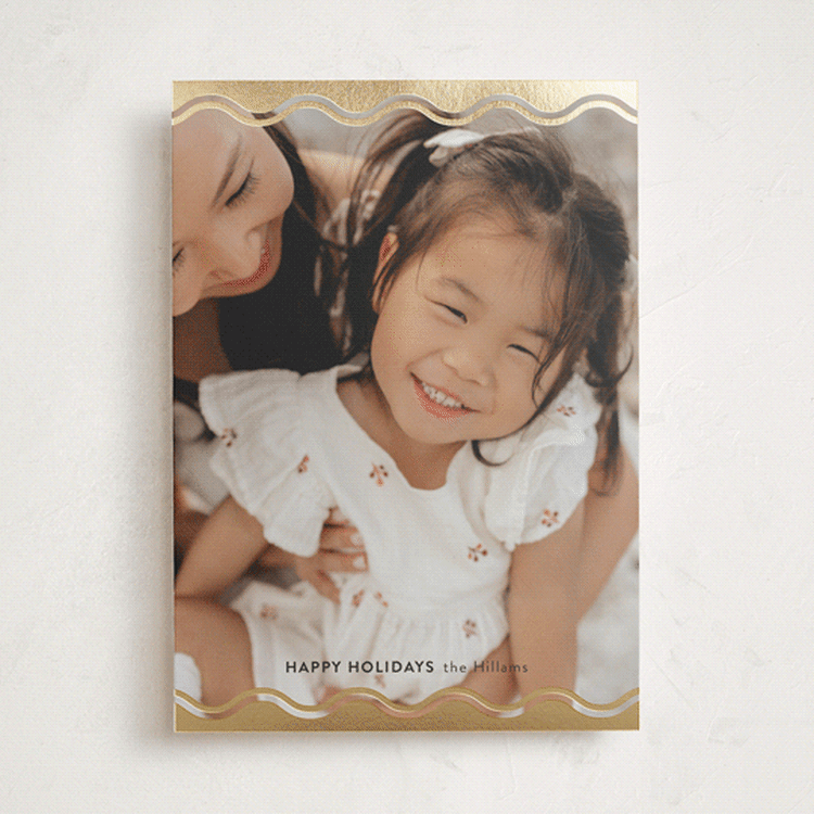 "Ric Rac Top and Bottom" - Holiday Cards in Night by Danie Romrell - Front