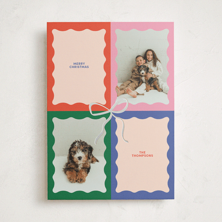 "Scalloped Quadrant" - Holiday Cards in Gumdrops by Rachel Cassel - Front