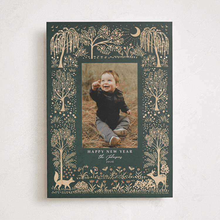"Forest under the moonlight" - Holiday Cards in Forest by Sabrin Deirani - Front