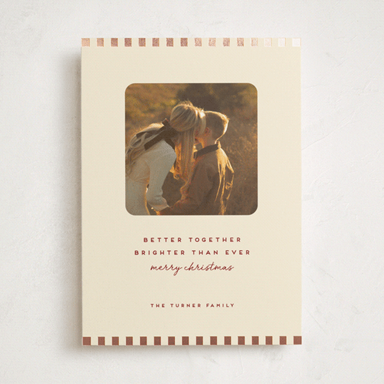 "Brighter Than Ever" - Holiday Cards in Merlot by Kindred Fields - Front
