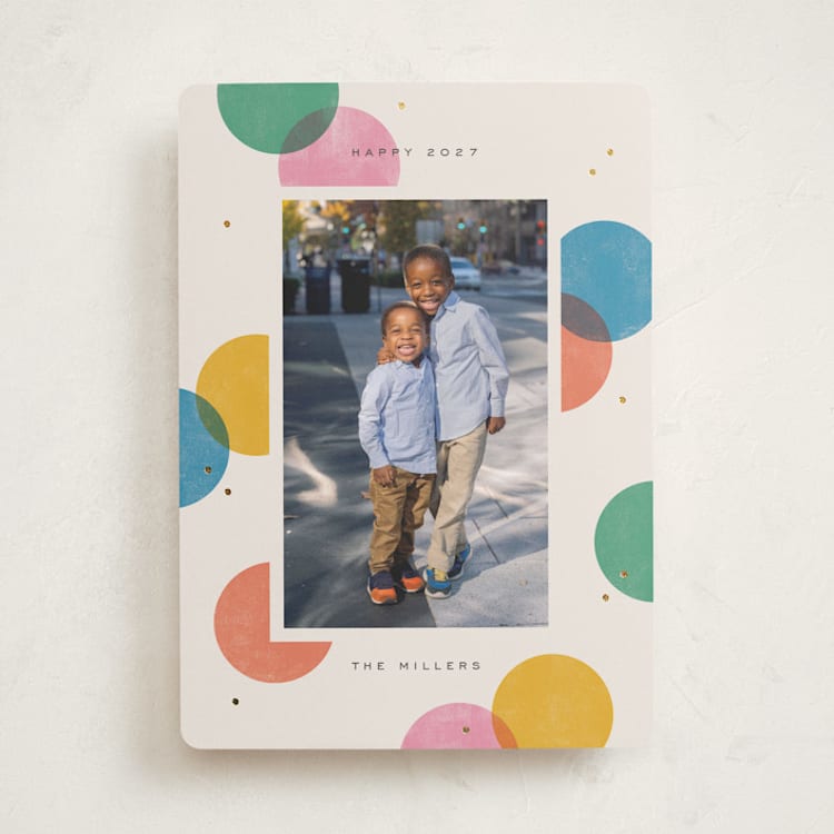 "Big Confetti" - Holiday Cards in Bold Primary by Michelle Taylor - Front