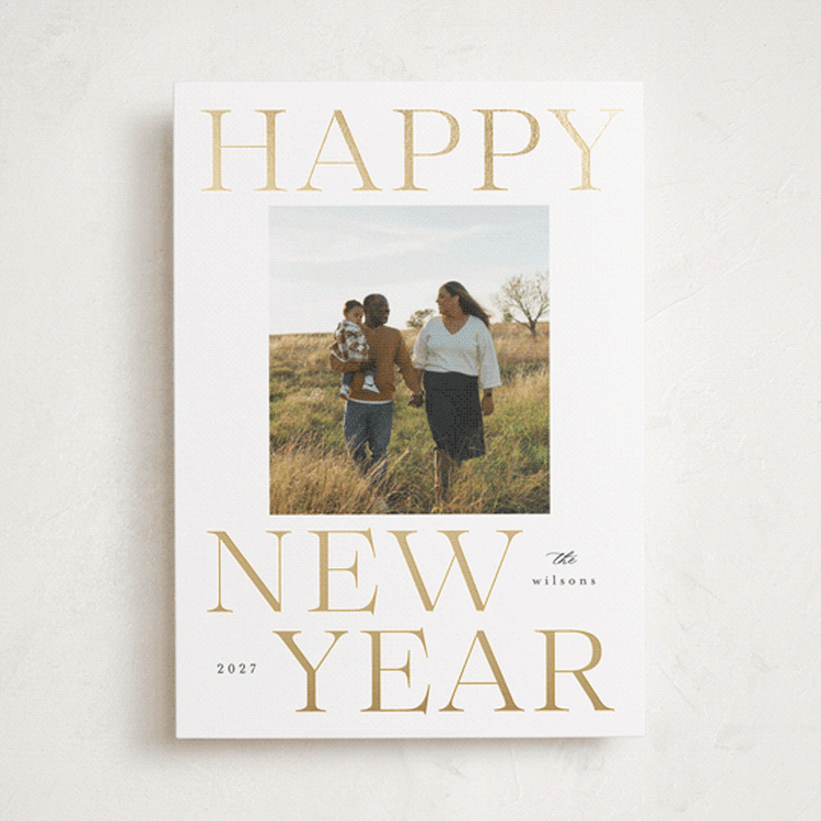 "lettered" - Holiday Cards in Snow by Kasia Labocki - Front