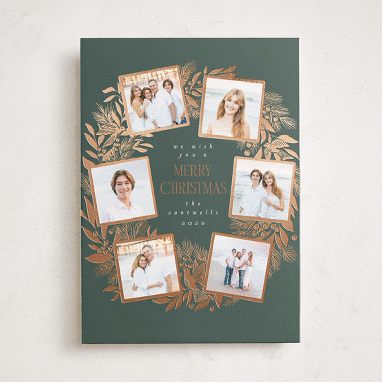 "Wreath" - Holiday Cards in Forest by Leah Bisch - Front