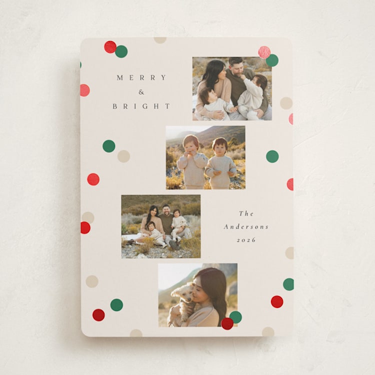 "Vintage Confetti" - Holiday Cards in Ivory by Katie Zimpel - Front