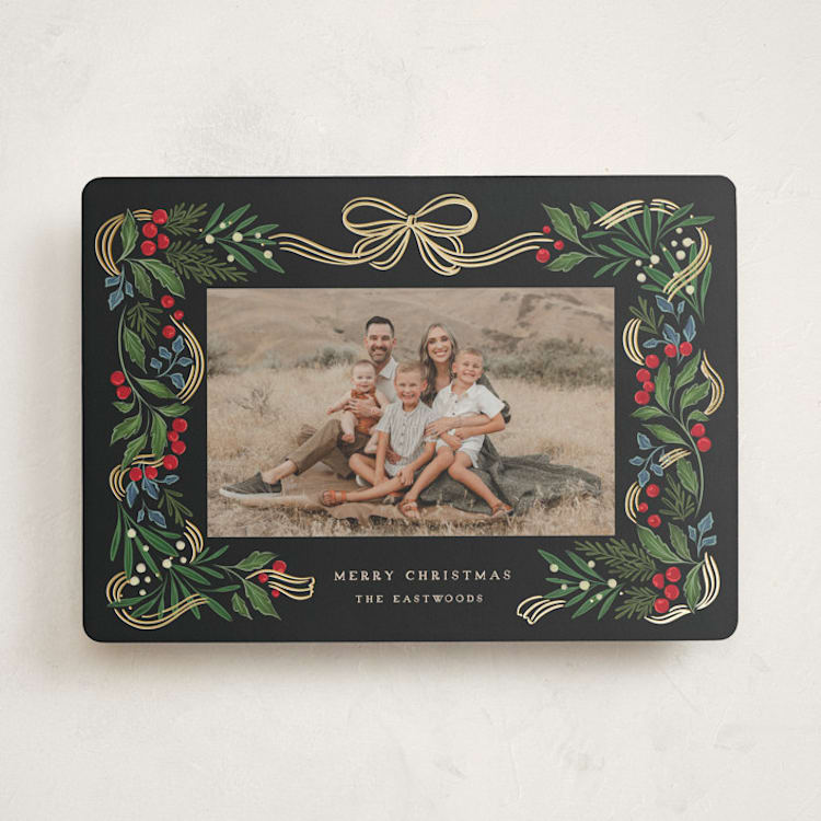 "sparkly holiday ribbon" - Holiday Cards in Orchard by Grae - Front