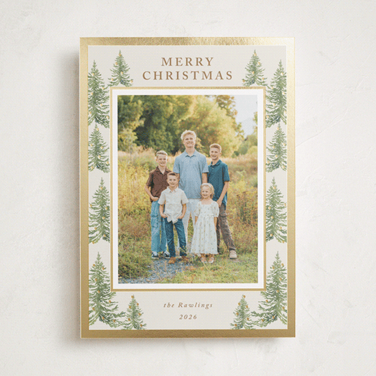 "Winter Trees" - Holiday Cards in Toffee by Petra Kern - Front