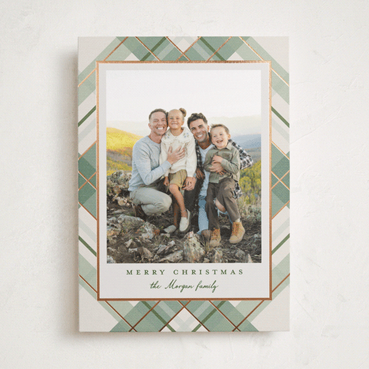 "Fancy Plaid" - Holiday Cards in Vanilla by Petra Kern - Front