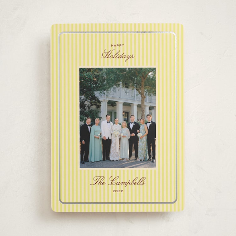 "Bene" - Holiday Cards in Limone by Megan Davis - Front