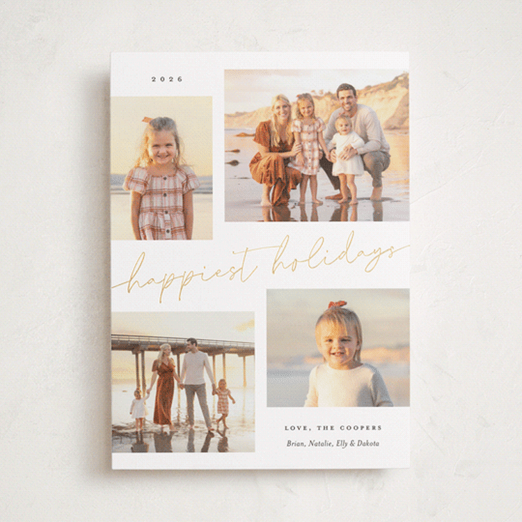 "minimal holiday gallery" - Holiday Cards in Snow by Sarah Curry - Front