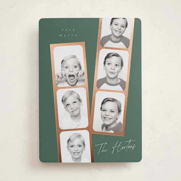 "Snapshots" - Holiday Cards in Forest by Leah Bisch - Front