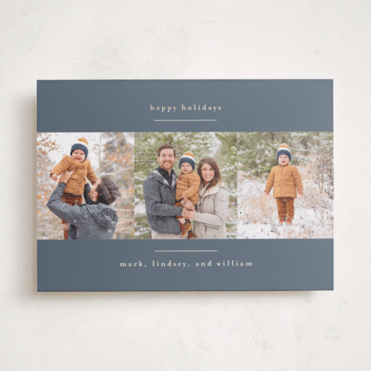 "modern minimalist" - Holiday Cards in Blue Spruce by Kate Ross - Front
