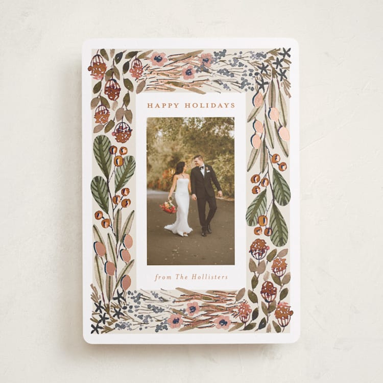 "Abundance" - Holiday Cards in Copper by Meagan Christensen - Front