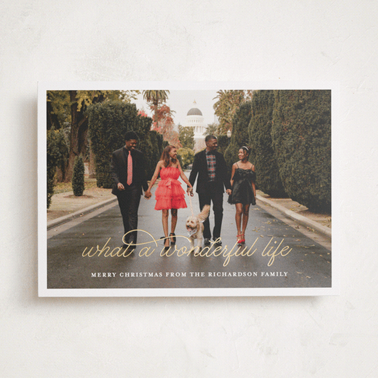 "What A Wonderful Life" - Holiday Cards in Snowflake by Leah Ragain - Front