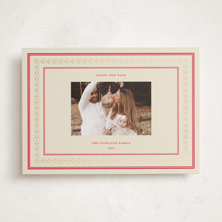 "Christmas Sweater Border" - Holiday Cards in Crimson by Jen Ramsey - Front