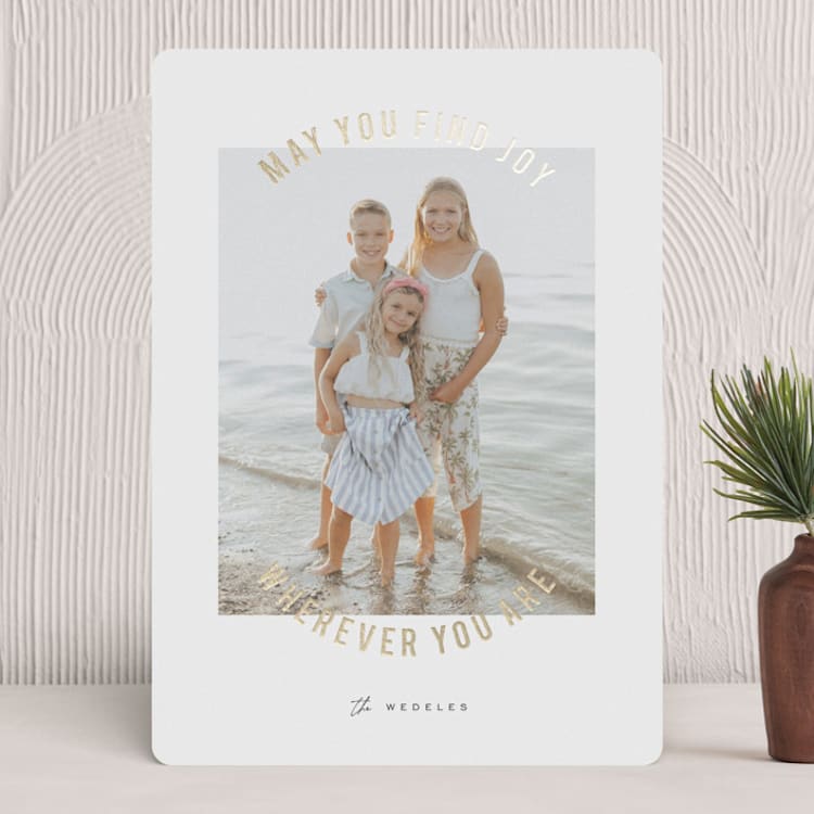 "finding joy" - Holiday Cards in Cloud by Sara Hicks Malone - Front