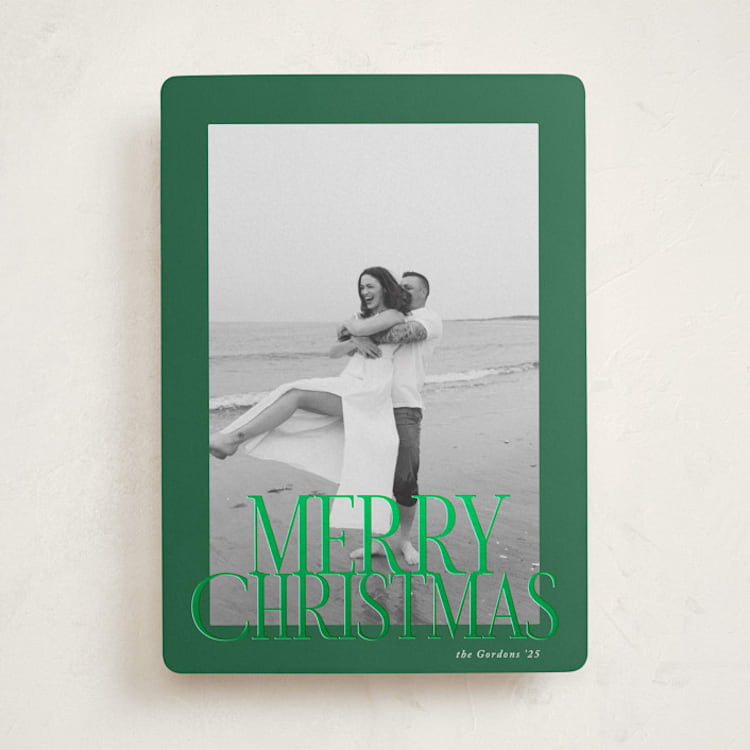 "The Bold Border" - Holiday Cards in Pine by Brianne Larsen - Front