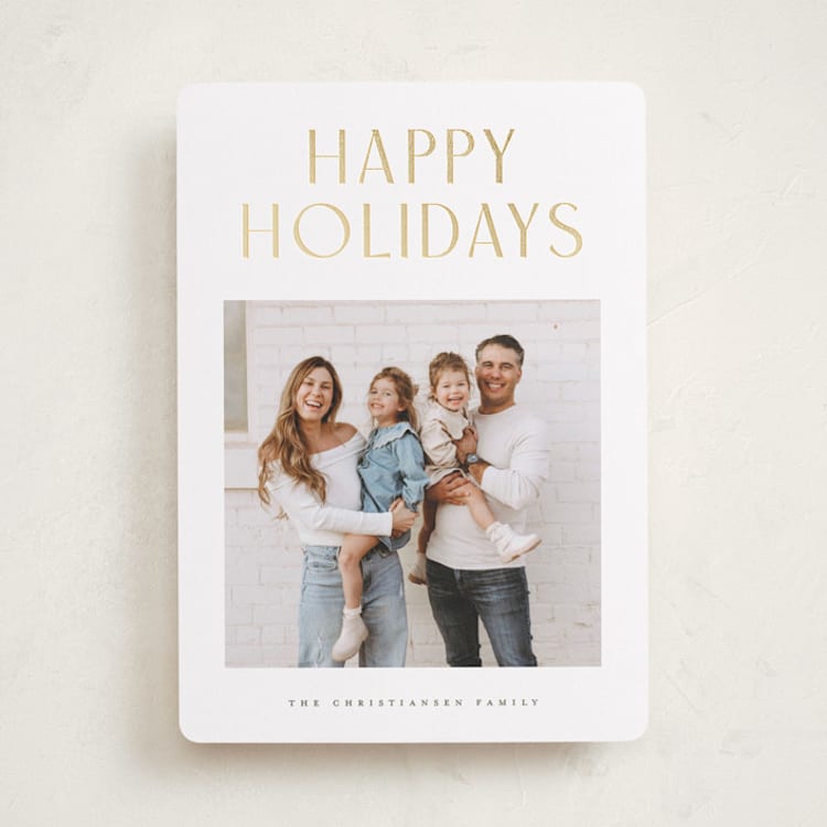 "Slate" - Holiday Cards in Sugar by Wildfield Paper Co - Front