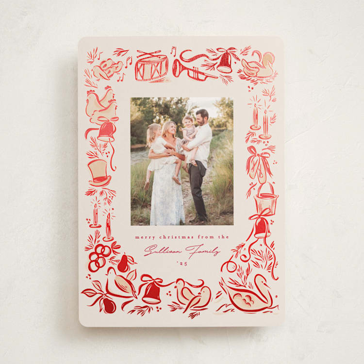 "And a Partridge" - Holiday Cards in Eggnog by Julie Murray - Front