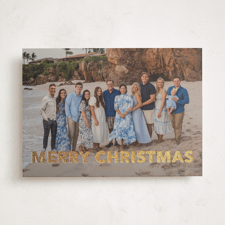 "Gilded" - Holiday Cards in Champagne by Angela Thompson - Front