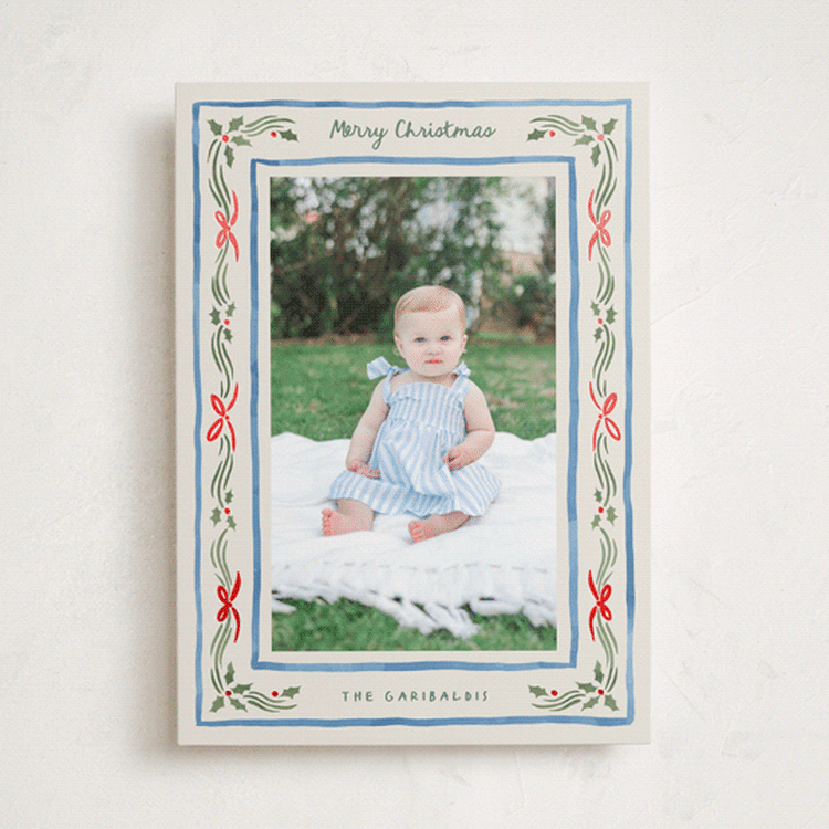 "Holiday Gingham" - Holiday Cards in Porcelain by Chris Griffith - Front