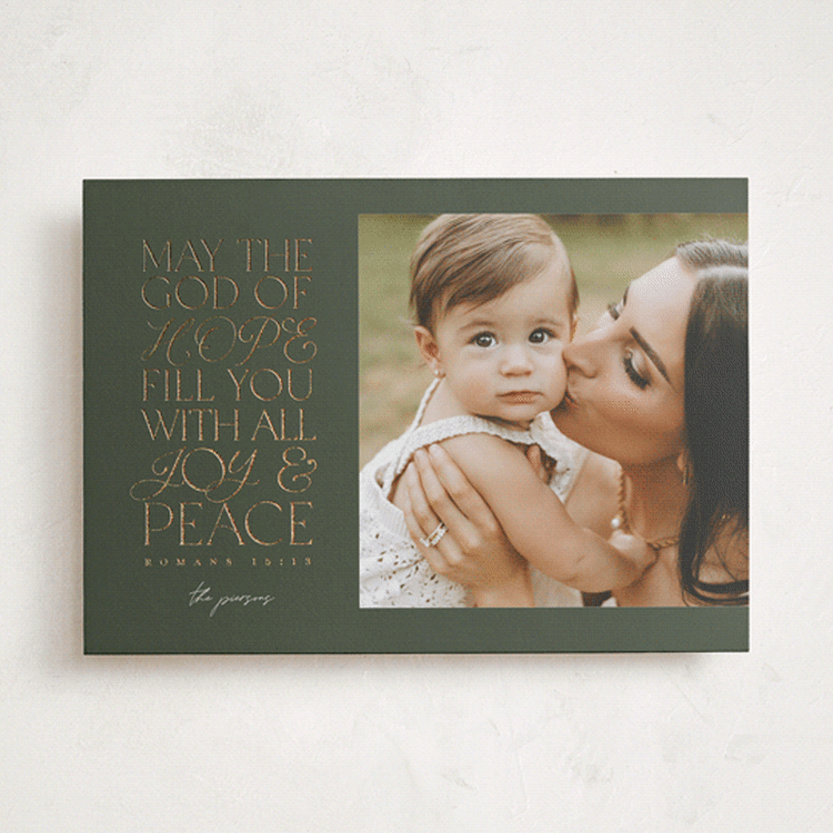 "Filled With Love" - Holiday Cards in Fir by Pink House Press - Front