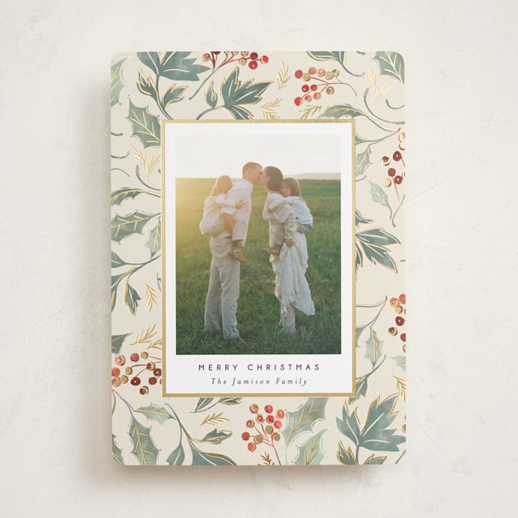 "Christmas wrapping" - Holiday Cards in Vanilla by Rebecca Durflinger - Front